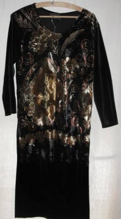 Ensemble tunique + jupe Cacharel toute saison taille 38 - 40 noir et doré