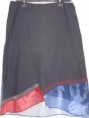 Jupe originale E-PLAY toute saison taille L ou 42-44 Bleu marine avec fantaisies